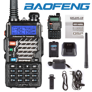 Baofeng UV-5R+ VHF/UHF 2m/70cm Dual Band DTMF Dual-Dand FM Ham Two way Radio US