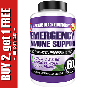 Immune Support Booster - Elderberry, Probiotics, Vitamin C, Zinc & Multi-Vitamin