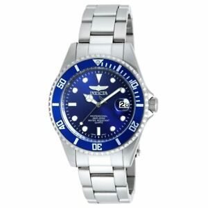 Invicta Men's Watch Pro Diver Quartz Dive Blue Dial Silver Tone Bracelet 9204OB