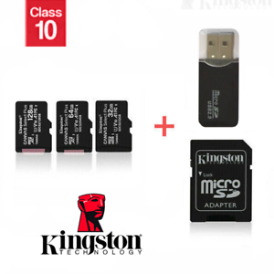 Kingston Micro SD Card Class 10 16GB 32GB 64GB 128GB for phones with USB Adapter