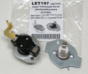 N197 Dryer Limit & Thermal Thermostat Kit for Whirlpool Kenmore W10900067