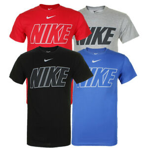 Nike Men's Athletic Wear Short Sleeve Logo Graphic Crew Neck Active T-Shirt