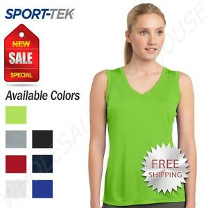 Sport-Tek Womens Sleeveless V-Neck Dri-Fit Moisture Wicking T-Shirt M-LST352