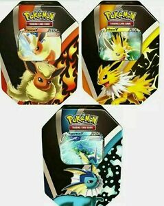 Pokemon TCG Eevee Evolutions Tin Fall 2021 Set of 3 Tins SEALED Ships 9/2/21