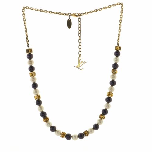 Louis Vuitton Cry Me a River Necklace Metal with Crystal and Faux Pearl