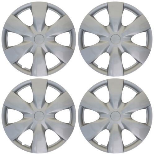 4pc Hub Cap ABS Silver 15" Inch for OEM Rim Wheel Skin Replica Cover Covers Caps