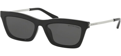 Michael Kors Stowe Women's Black Rectangular Cat Sunglasses - MK2087U 333287 54
