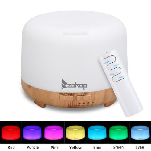 450ml 7 LED Ultrasonic Aromatherapy Aroma Essential Oil Diffuser Air Humidifier
