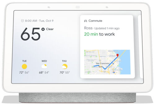 Google Nest Hub with Built-In Google Assistant, Chalk (GA00516-US)