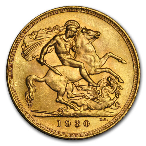SPECIAL PRICE! 1925-1932-SA South Africa Gold Sovereign George V BU