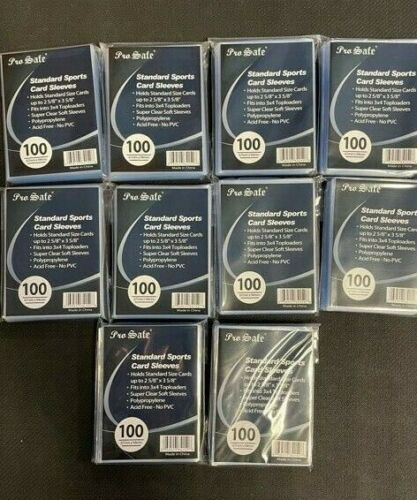 1000 PRO-SAFE Standard Sports Soft Trading Card Penny Sleeves Acid Free No PVC