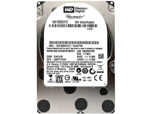 Western Digital WD1000CHTZ VelociRaptor 1TB 10000RPM SATA 6.0Gb/s SSF Hard Drive