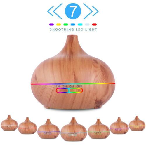 500ML Wood Essential Oil Aroma Diffuser Ultrasonic Humidifier Approx 14W