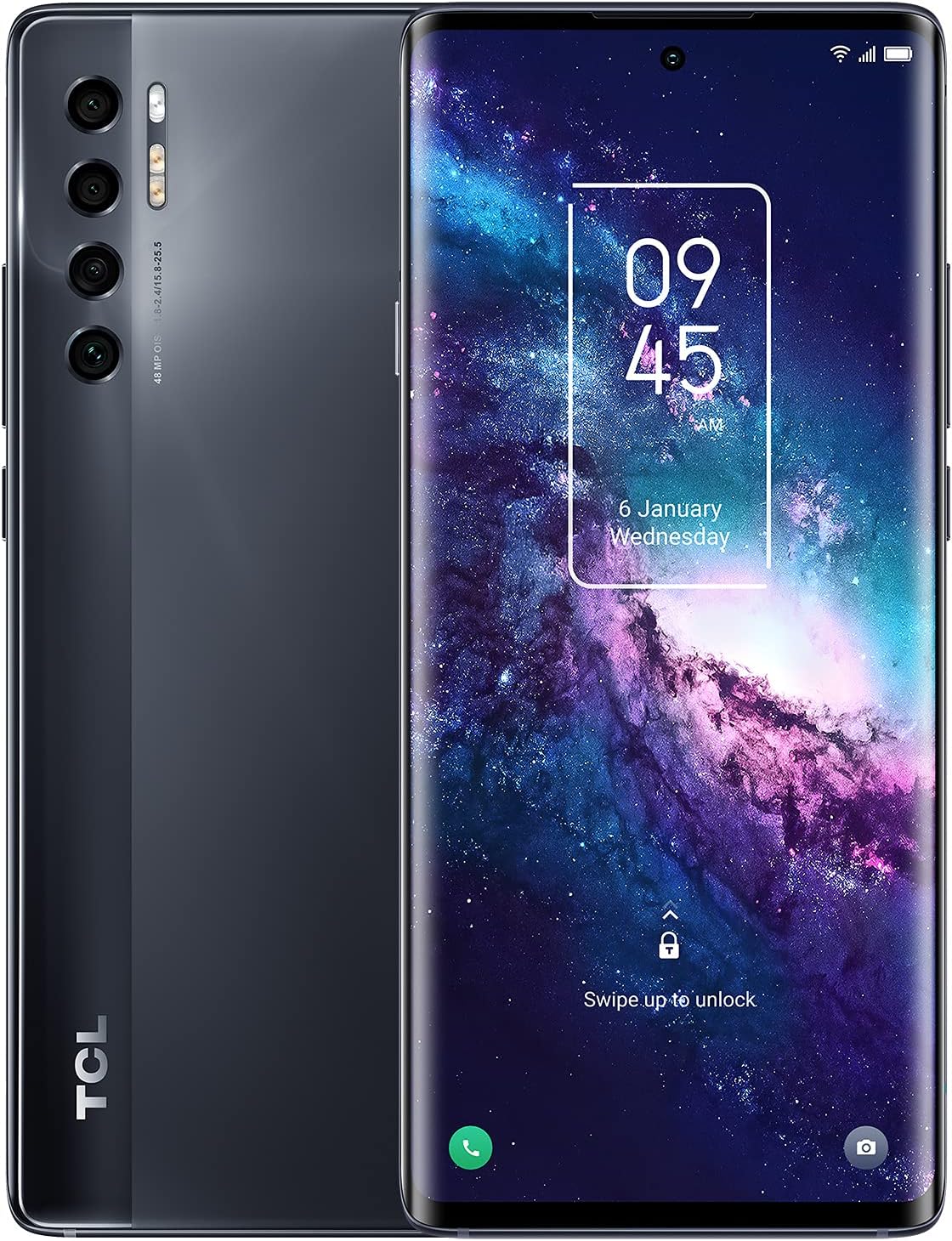 TCL 20 Pro 5G Unlocked Android Smartphone with 6.67” AMOLED FHD+ Display, 48MP OIS Quad Rear Camera System, 6GB+256GB, 4500mAh Battery with Wireless Charging, US 5G Version Cellphone, Moondust Gray