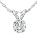Sale! 1/3 Ct Diamond Solitaire Pendant Necklace in 14k White Or Yellow Gold