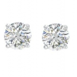 Sale! 1/3ct TW Round REAL Diamond Stud Earrings in 14K White or Yellow Gold