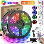 Sale! 16.4FT RGB Flexible 300LED Strip Light SMD Remote Fairy Lights Room TV Party Bar