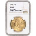 Sale! 1900 US Gold $20 Liberty Head Double Eagle – NGC MS63