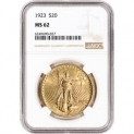 Sale! 1923 US Gold $20 Saint-Gaudens Double Eagle – NGC MS62