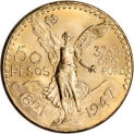 Sale! 1947 Mexico Gold 50 Pesos Restrike – BU – 1.2056 oz.