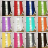 Sale! 2 Piece Sheer Voile Rod Pocket Window Panel Curtain Drapes Many Sizes & Colors