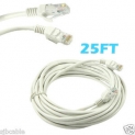 Sale! 25ft RJ45 Cat5 Patch Cord Cable For Ethernet Internet Network LAN Router White