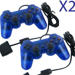 Sale! 2X Blue Twin Shock Game Controller Joypad Pad for Sony PS2 Playstation 2