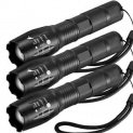 Sale! 3 x Tactical 18650 Flashlight T6 High Powered 5Modes Zoomable Aluminum