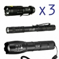 Sale! 3 x Tactical 18650 Flashlight T6 Ultrafire High Powered 5Modes Zoomable Aluminum