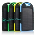 Sale! 5000 mah Dual-USB Waterproof Solar Power Bank Battery Charger for Cell Phone