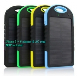 Sale! 5000 mah Dual-USB Waterproof Solar Power Bank Battery Charger for Cell Phone