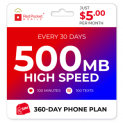 Sale! $5/Mo Red Pocket Prepaid Wireless Phone Plan+Kit: 100 Talk 100 Text 500MB