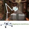 Sale! 5x Diopter LED Magnifying Floor Stand Lamp Glass Lens Beauty Facial Magnifier