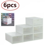 Sale! 6pcs Shoe Storage Box Clear Case Transparent Stackable Container Organizer