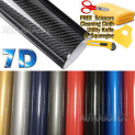 Sale! 7D Premium Super Gloss Carbon Fiber Vinyl Film Wrap Bubble Free Air Release 6D