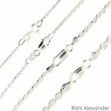 Sale! 925 Sterling Silver Diamond Cut Rope Chain Necklace .925 Italy All Sizes