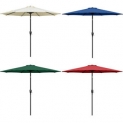 Sale! 9ft Outdoor Market Table Patio Umbrella with Button Tilt and 8 Sturdy Ribs