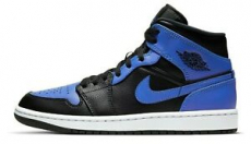 Sale! Air Jordan 1 Hyper Royal Retro Mid Black Blue 554724-077