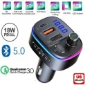 Sale! Bluetooth 5.0 FM Transmitter for Car, QC3.0 Type-C PD 18W Wireless FM Radio Kit