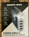 Sale! Brand New Sharper Image Visual Charge 6 Port USB Charging Hub – Surge Protected