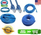 Sale! CAT6 Patch Network Cable Rj45 Ethernet 6ft 10ft 25ft 50ft 100ft 200ft lot Blue