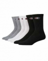 Sale! Champion Crew Socks 6-pairs Men’s Athletics Logo Pack Extra Cushioning 3 Colors