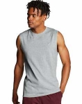 Sale! Champion Mens Jersey Atheltic Fit Muscle Tee Classic Cotton T-Shirt Sleeveless