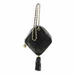 Sale! Chanel Vintage Tassel Chain Clutch Quilted Leather Small