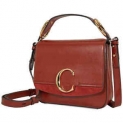 Sale! Chloe C Small Square Shoulder Bag- Sepia Brown CHC19WS199A372