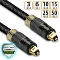 Sale! FosPower Braided Toslink Digital Fiber Optic Optical Audio Cable SPDIF Dolby DTS