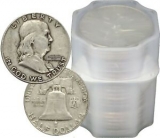 Sale! FULL DATES Roll of 20 $10 Face Value 90% Silver Franklin Half Dollars