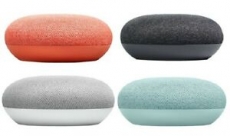 Sale! Google Home Mini Smart Speaker with Google Assistant Charcoal Chalk Coral Aqua