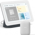 Sale! Google Nest Hub Display Gen 2, Charcoal + Google Nest Audio Smart Speaker, Chalk