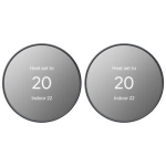 Sale! Google Nest Programmable Smart Wi-Fi Thermostat for Home 2-Pack, Charcoal